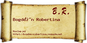 Bogdán Robertina névjegykártya